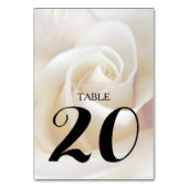 Cream Roos Trouwtafel Nummer Kaarten (Voorkant)