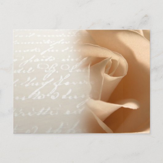 Cream Roos Wedding Customize Briefkaart (Voorkant)