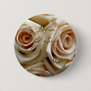 Cream Rose Bouquet - Ronde Button