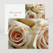 Cream Rose Bouquet - sla de Kaart Datum op (Voorkant / Achterkant)