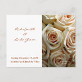 Cream Rose Bouquet - sla de Kaart Datum op (Achterkant)