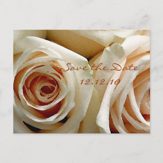 Cream Rose Bouquet - sla de Kaart Datum op (Voorkant)