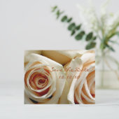 Cream Rose Bouquet - sla de Kaart Datum op (Staand voorkant)