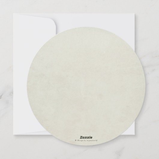 Cream Round Snowberry+Eucalyptus kerstmis Feestdagenkaart (Achterkant)