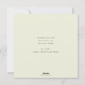 Cream Round/Square Snowberry+Eucalyptus Photo Feestdagenkaart (Achterkant)