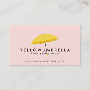 Cream roze Umbrella Visitekaartje