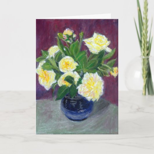 Cream Rozen Birthday Kaart (Voorkant)