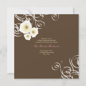 Cream Rozen en wervelingen Elegant Romantisch Brui Kaart (Achterkant)