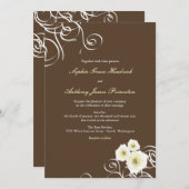 Cream Rozen en wervelingen Elegant Romantisch Brui Kaart (Voorkant / Achterkant)