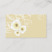 Cream Rozen en wervelingen Elegant Romantisch Brui Plaatskaartje (Achterkant)