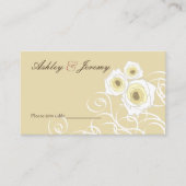 Cream Rozen en wervelingen Elegant Romantisch Brui Plaatskaartje (Voorkant)