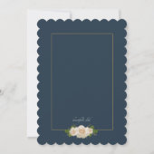 Cream Rozen Invitation Kaart (Achterkant)