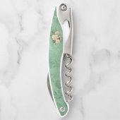 Cream Rozen op groen zou je mijn Bridesmaid zijn Kurkentrekker (Achterkant)