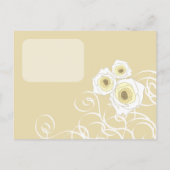 Cream Rozen Swirls Romantische Bruiloft Save The D Aankondigingskaart (Achterkant)
