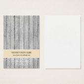 Cream Rustic Wood Custom Earring Card Visitekaartje (Voorkant /achterkant)