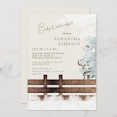 Cream Rustic Woodland Baby Het is koud Buiten Kaart (Voorkant / Achterkant)