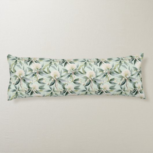 Cream Sage Floral Eucalyptus Print Kussen (Achterkant)