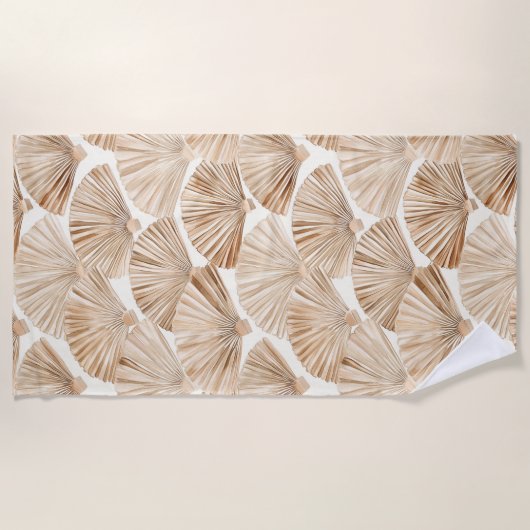 Cream Sand Beach Fans Strandlaken (Voorkant)