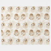 Cream Sand Beach Hats   Fleece Deken (Voorkant (Horizontaal))