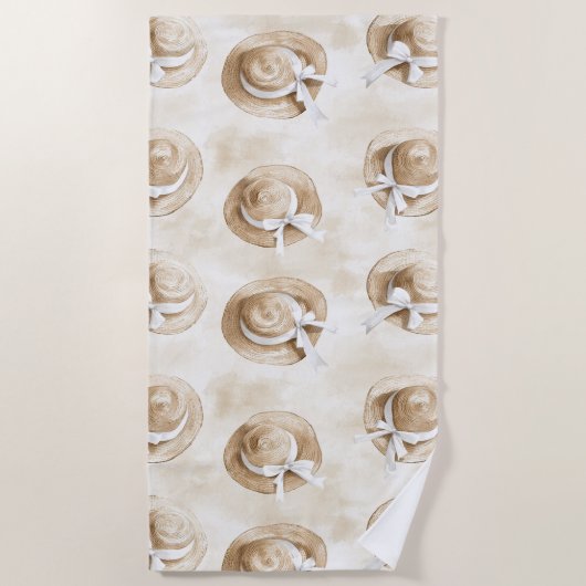 Cream Sand Beach Hats   Strandlaken (Voorkant)