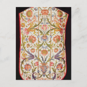Cream satin chasuble, Napels, einde 17e eeuw Briefkaart