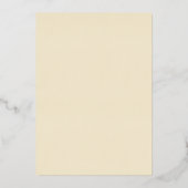 Cream Save the Date Gold Foil Invitation Folie Uitnodiging (Achterkant)