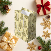  Cream Script Tree Holiday Medium Cadeauzakje
