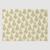 Cream Script Tree Pattern Festival Tissuepapier (Voorkant)