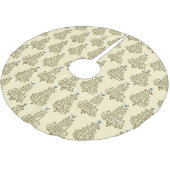Cream scripted Tree Pattern Holiday Kerstboom Rok (Gekanteld)