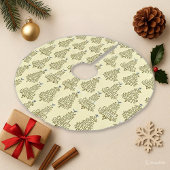 Cream scripted Tree Pattern Holiday Kerstboom Rok