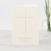 Cream Scripture Cross Kerst / Vakantie Kaart (Voorkant)