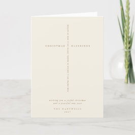Cream Scripture Cross Kerst / Vakantie Kaart