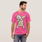 Cream Shar Pei Dabbing Funny Dog Dab Dance T-shirt (Voorkant volledig)