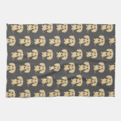 Cream Short Haire Dachshund Patroon Theedoek (Horizontaal)