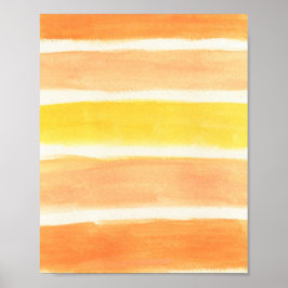 Cream Sickle Strepen Kunstprint Poster