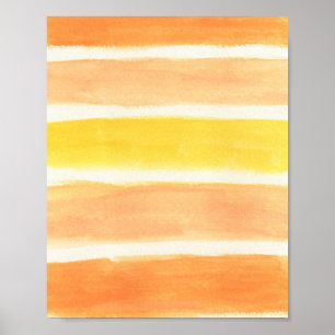 Cream Sickle Strepen Kunstprint Poster