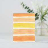 Cream Sickle Stripes Art-afdrukken Briefkaart (Staand voorkant)