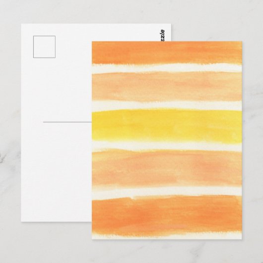 Cream Sickle Stripes Art-afdrukken Briefkaart (Voorkant / Achterkant)