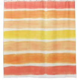 Cream Sickle Stripes Art-afdrukken Douchegordijn
