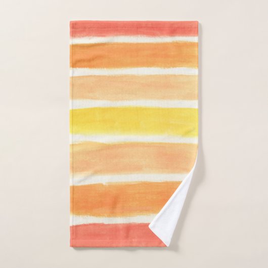 Cream Sickle Stripes Bad Handdoek (Handdoek)