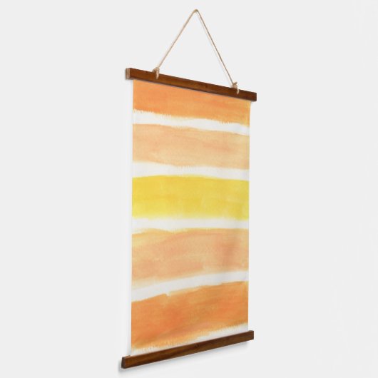 Cream Sickle Stripes Hangend Wandkleed (Gebogen)