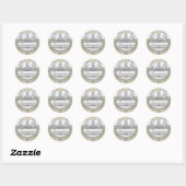Cream & Silver Bow Quinceanera Sticker (Vel)