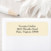 Cream Simple Plain Return-adreslabels Etiket (Insitu)
