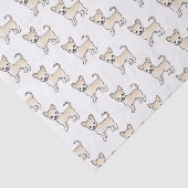 Cream Smooth Coat Chihuahua Cute Dog Patroon Tissuepapier