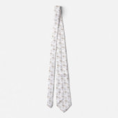 Cream Smooth Coat Dachshund Cartoon Dog Patroon Stropdas (Achterkant)