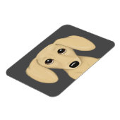 Cream Smooth Coated Dachshund Cartoon Dog Magneet (Linkerzijde)