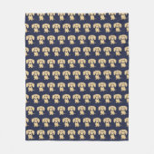 Cream Smooth Coated Dachshund Dogs Pattern Fleece Deken (Voorkant)
