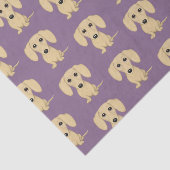 Cream Smooth Coated Dachshund Pattern | Kute honde Tissuepapier (Detail)