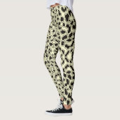 Cream Snow Leopard Safari Print Leggings (Links)