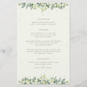 Cream Snowberry + Eucalyptus 3 gangen bruiloft Men (Voorkant)